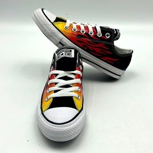 CONVERSE CHUCK TAYLOR ALL STAR FLAME SNEAKERS UNISEX MENS SIZE 5 WOMEN SIZE 7